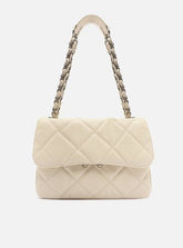 Bolsa Tiracolo Off-White Couro Mizz Média