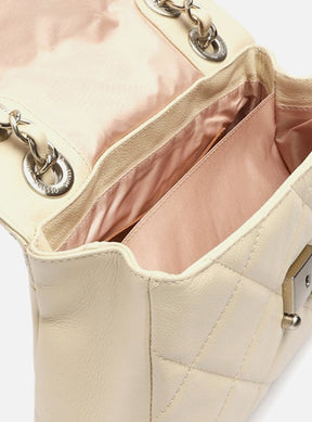 Bolsa Tiracolo Off-White Couro Mizz Média