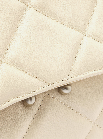 Bolsa Tiracolo Off-White Couro Mizz Média