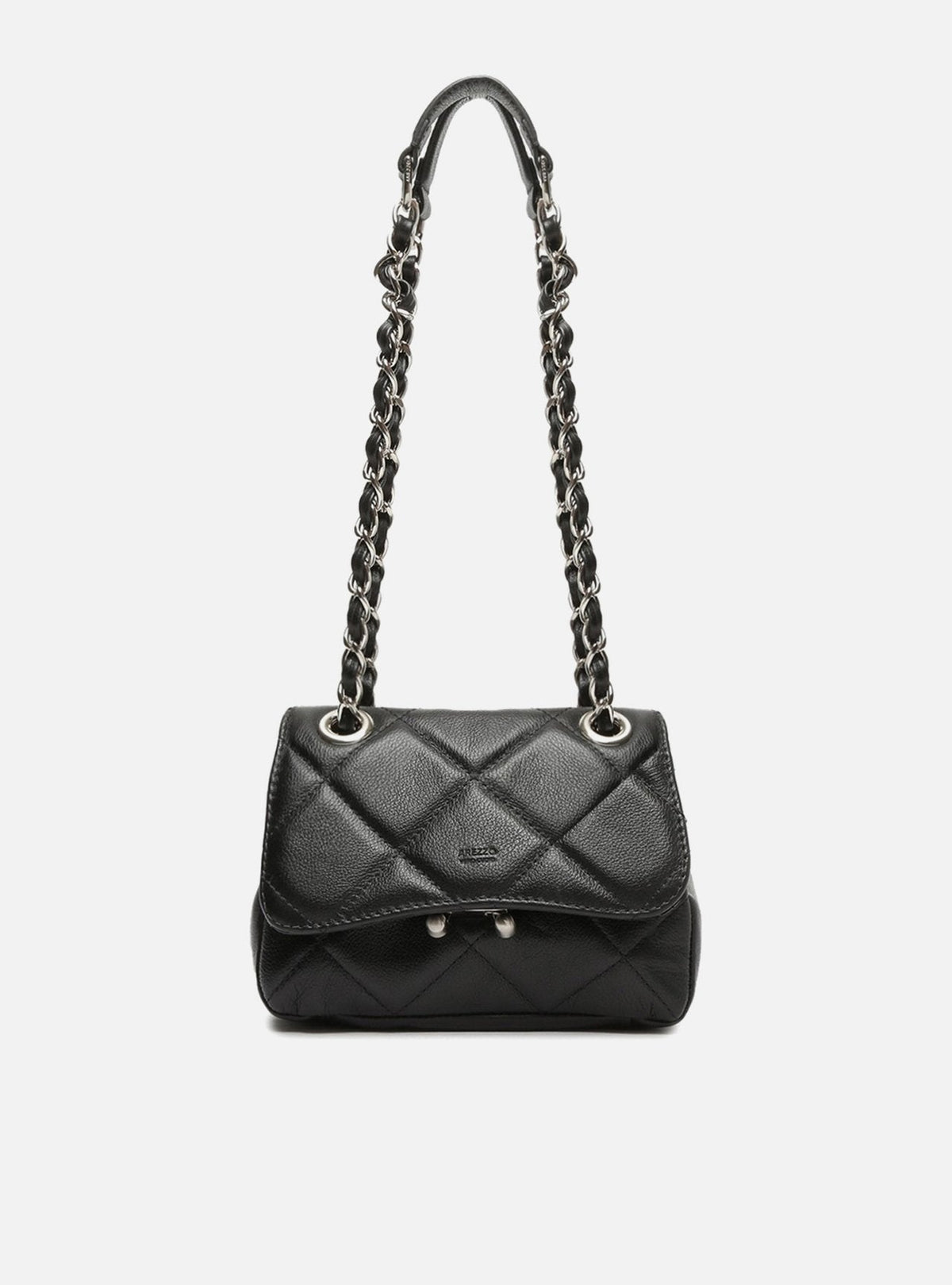 Bolsa Tiracolo Preta Couro Mizz Pequena