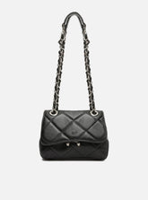 Bolsa Tiracolo Preta Couro Mizz Pequena