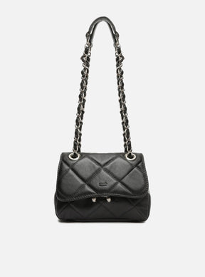 Bolsa Tiracolo Preta Couro Mizz Pequena