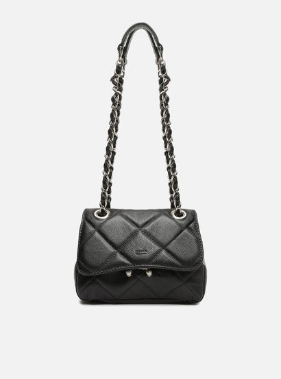 Bolsa Tiracolo Preta Couro Mizz Pequena