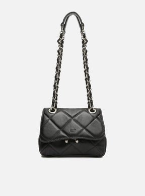 Bolsa Tiracolo Preta Couro Mizz Pequena