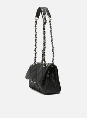 Bolsa Tiracolo Preta Couro Mizz Pequena