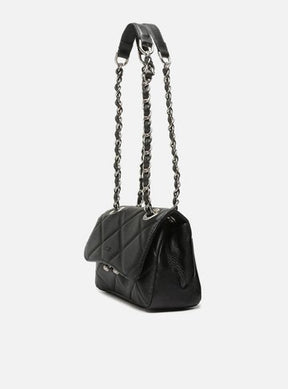 Bolsa Tiracolo Preta Couro Mizz Pequena