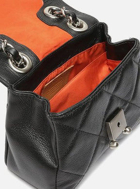 Bolsa Tiracolo Preta Couro Mizz Pequena