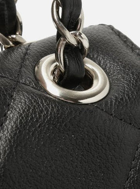 Bolsa Tiracolo Preta Couro Mizz Pequena