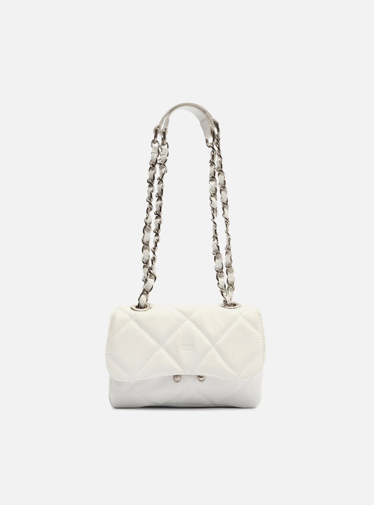 Bolsa Tiracolo Branca Couro Mizz Pequena