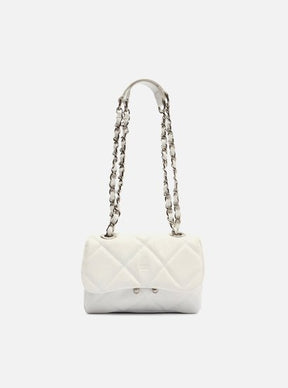 Bolsa Tiracolo Branca Couro Mizz Pequena