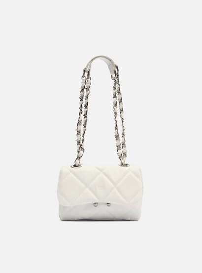 Bolsa Tiracolo Branca Couro Mizz Pequena