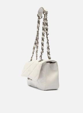 Bolsa Tiracolo Branca Couro Mizz Pequena