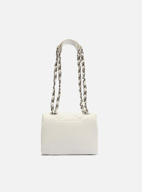 Bolsa Tiracolo Branca Couro Mizz Pequena