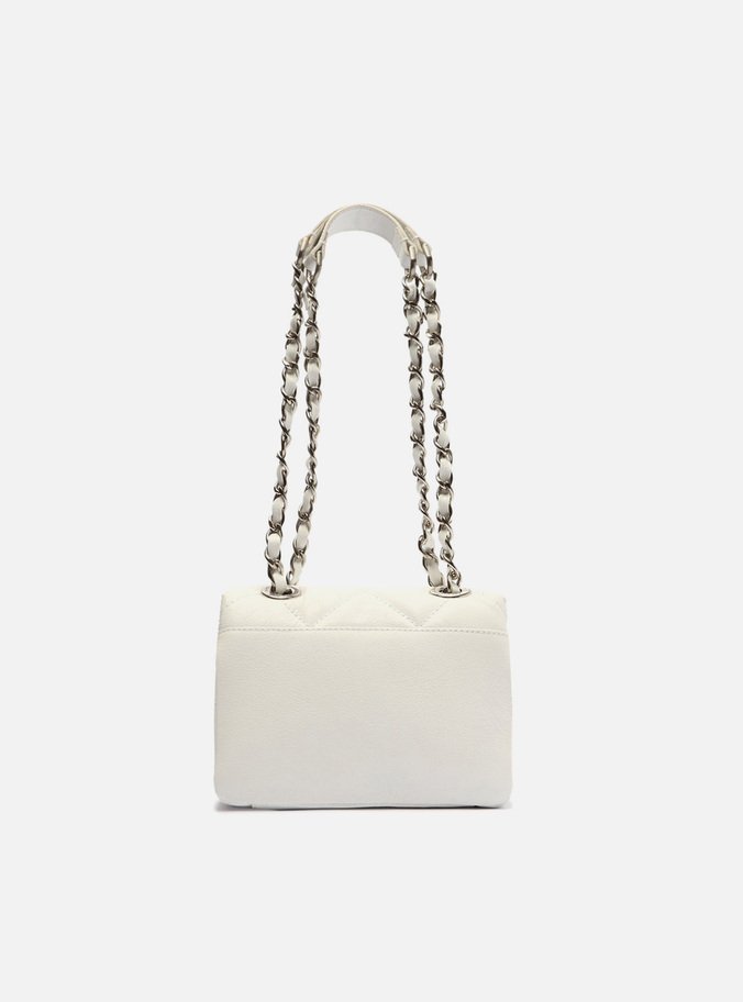 Bolsa Tiracolo Branca Couro Mizz Pequena