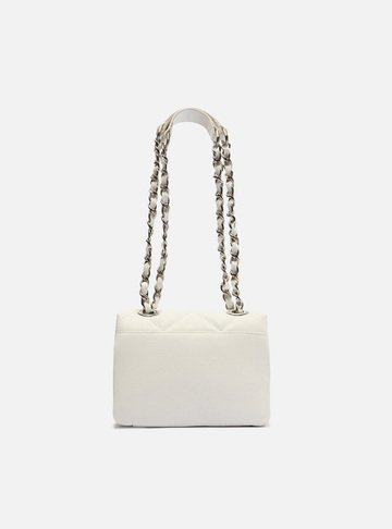 Bolsa Tiracolo Branca Couro Mizz Pequena