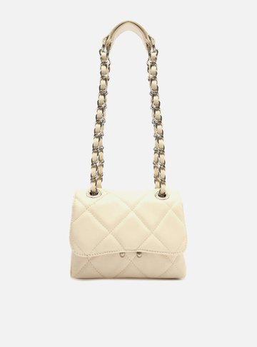 Bolsa Tiracolo Off-White Couro Francine Pequena Panacota
