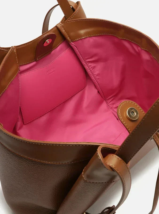 Bolsa Tote Marrom Grande Bag Charm