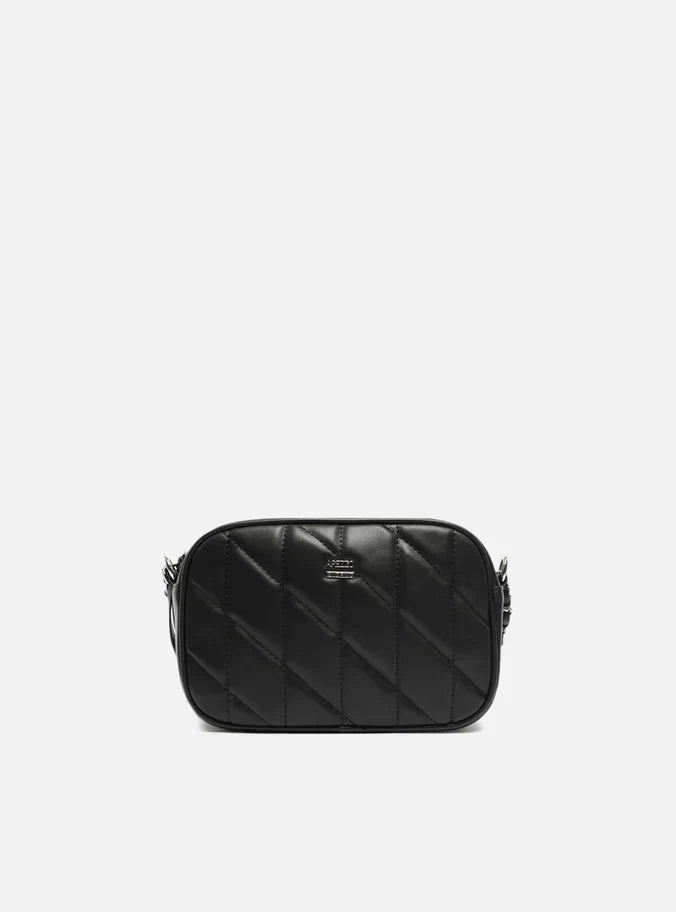 Bolsa Tiracolo Preta Pequena Costuras