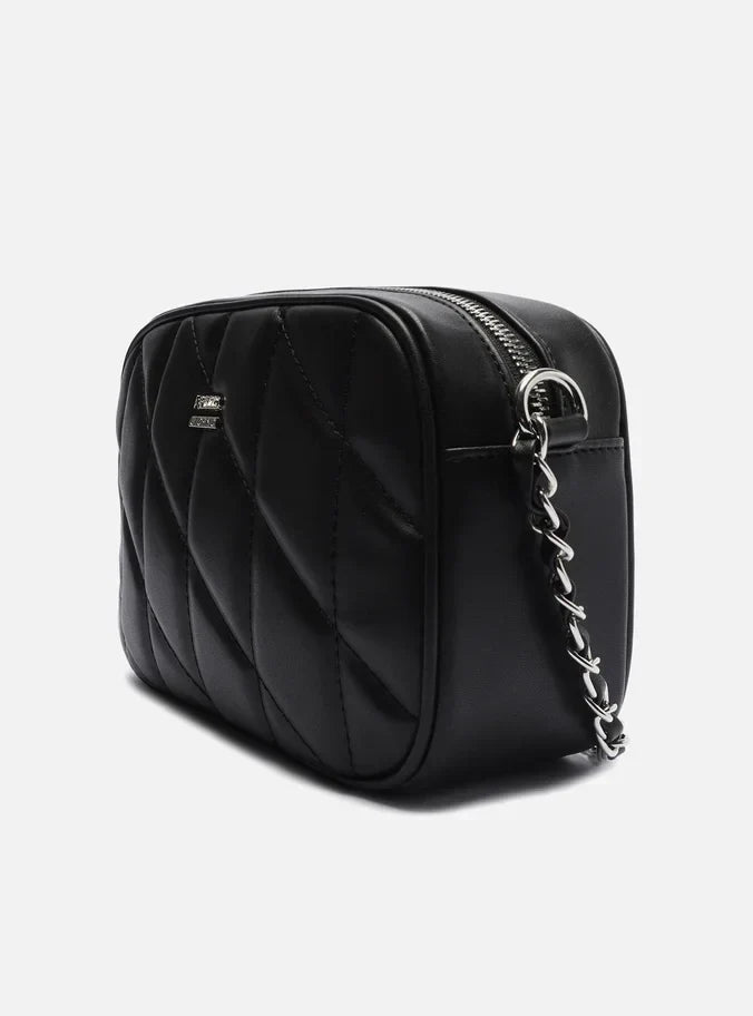 Bolsa Tiracolo Preta Pequena Costuras