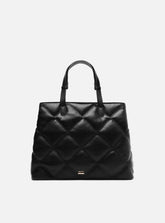 Bolsa Tote Preta Matelassê Média