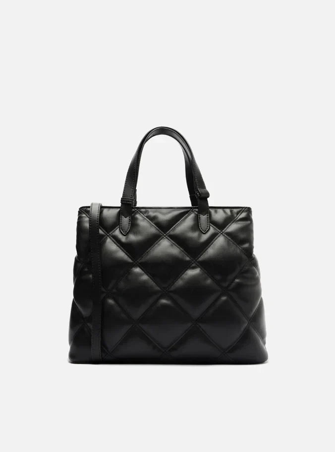Bolsa Tote Preta Matelassê Média
