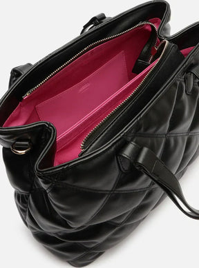 Bolsa Tote Preta Matelassê Média
