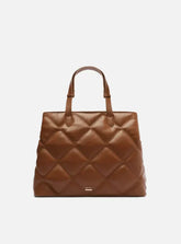 Bolsa Tote Marrom Matelassê Média