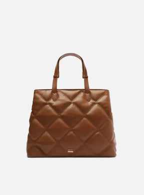 Bolsa Tote Marrom Matelassê Média