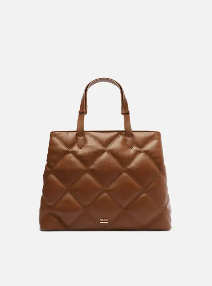 Bolsa Tote Marrom Matelassê Média
