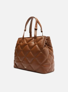Bolsa Tote Marrom Matelassê Média