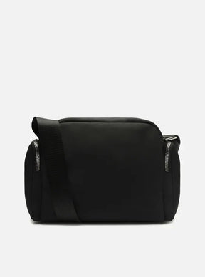 Bolsa Tiracolo Preta Nylon Média Bolso