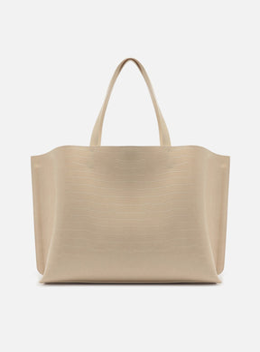 Bolsa Shopping Branca Croco Valentina Grande