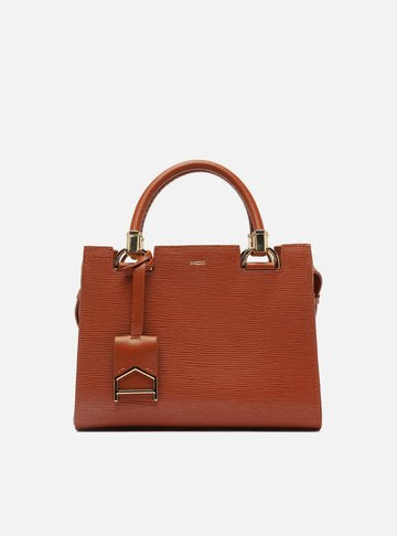 Bolsa Tote Preta Couro Abbraccio Média