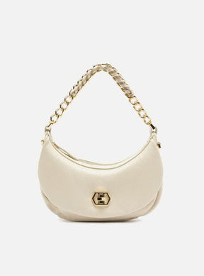 Bolsa Tiracolo Off-White Couro Mizz Média