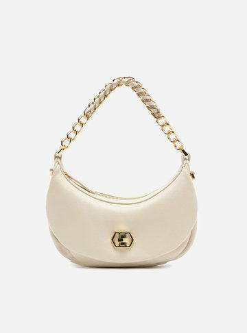 Bolsa Tiracolo Off-White Couro Mizz Média