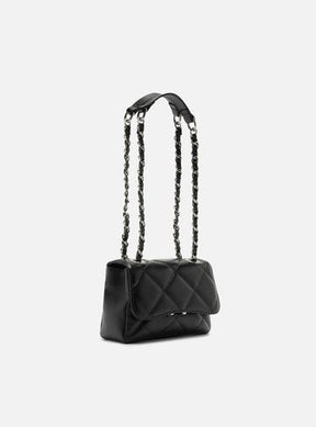 Bolsa Tiracolo Preta Couro Mizz Pequena