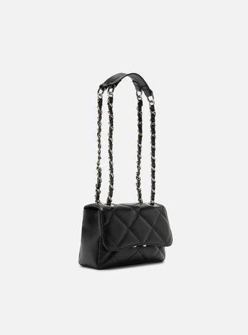 Bolsa Tiracolo Preta Couro Mizz Pequena