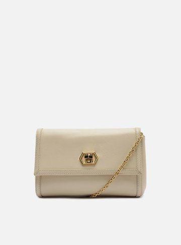 Bolsa Tiracolo Branca Couro Emma Sporty Média