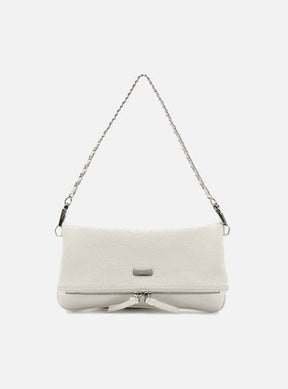 Bolsa Tiracolo Off-White Couro Mizz Média